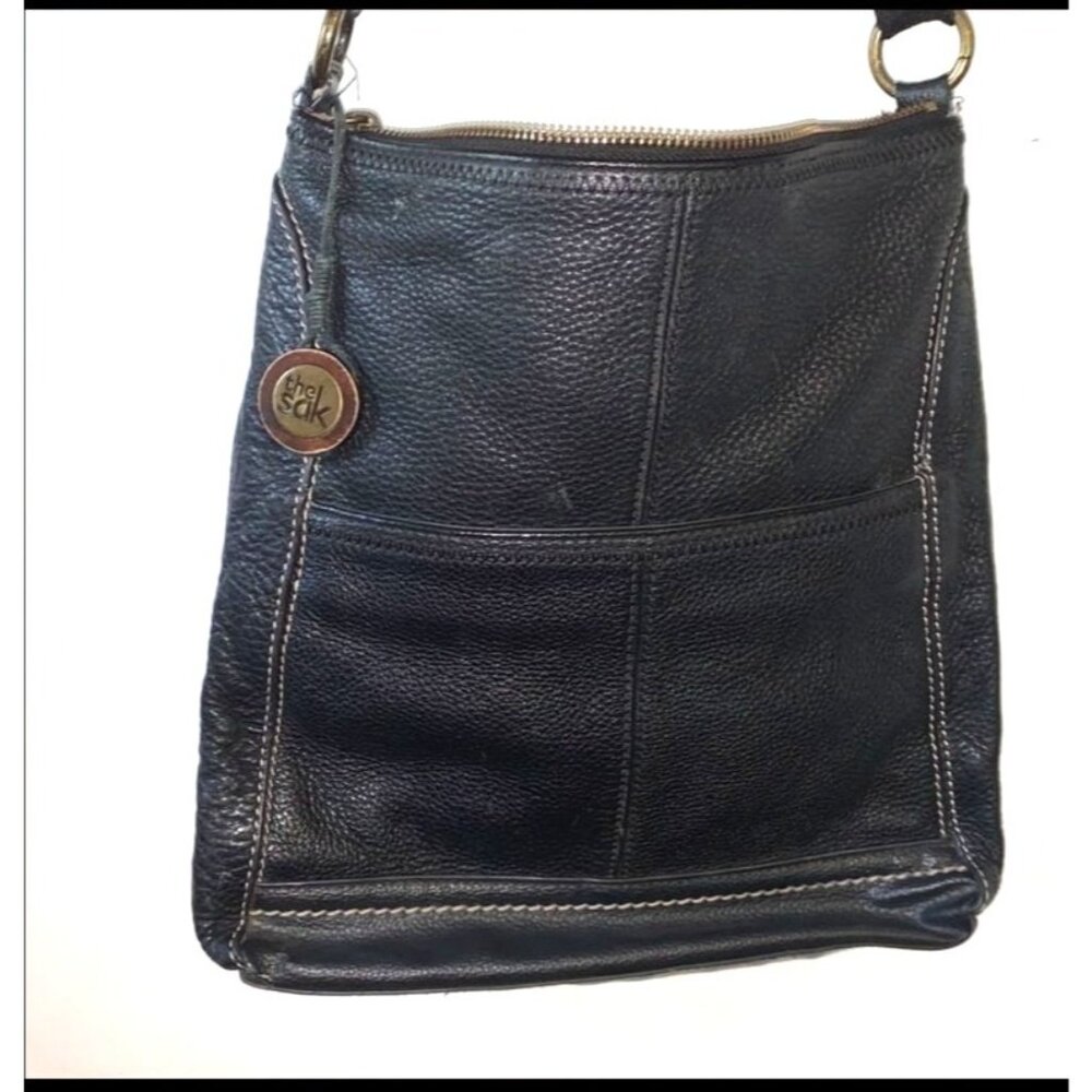 The Sak Black Leather Crossbody Bag